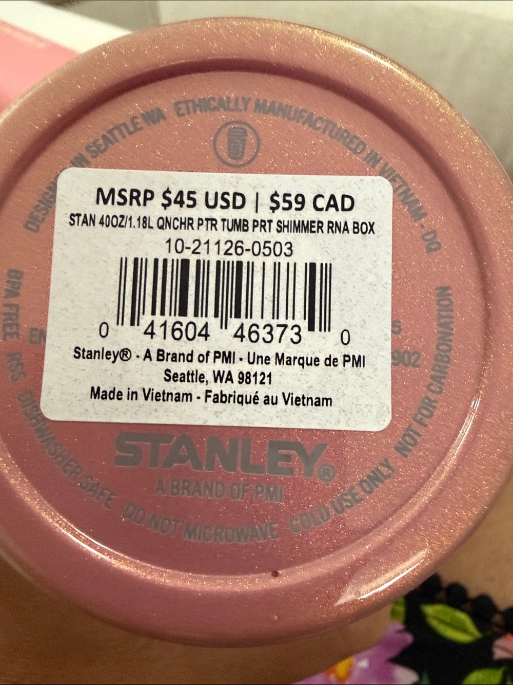 Stanley Metallic Pink Quencher ProTour Tumbler with Handle - Picture 5 of 5